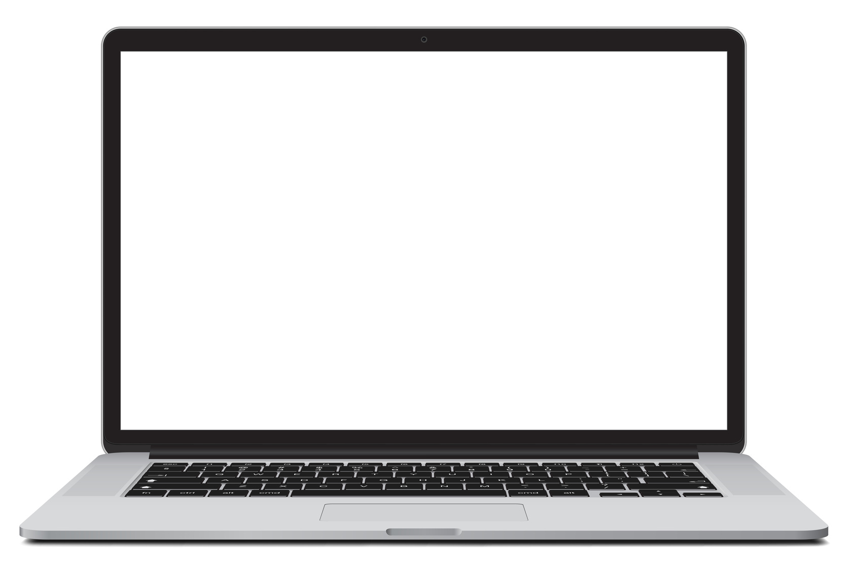 Vector illustration of laptop isolated on white background